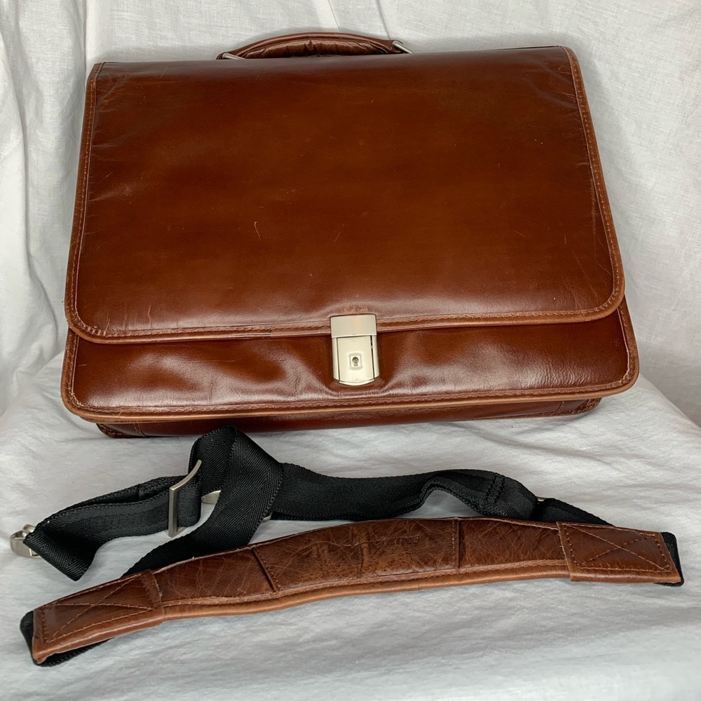 McKlein flap over laptop/messenger bag with shoulder strap